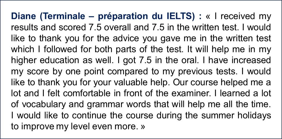 IELTS 7,5 overall