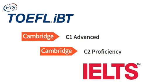 TOEFL, Cambridge exams, IELTS